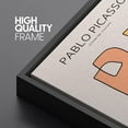 thumbnail image 2 of PixonSign Framed Canvas Print Wall Art Pablo Picasso Pastel Geometric Lines Abstract Shapes Illustrations Modern Art Decorative Minimal Relax/Calm for Living Room, Bedroom, Office - 16"x24" BLACK, 2 of 5