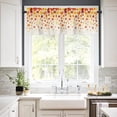 thumbnail image 2 of Orange Red Maple Leaves Curtains for Bedroom Living Room, Thanksgiving Fallen Foliages Curtains & Drapes Rod Pocket Seasonal Autumn Valances for Kitchen Window Curtains Over Sink 54x18in,1 Panel, 2 of 6