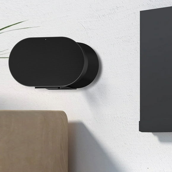 Peggybuy 2Pcs Wall-mounted Speaker Rack Non-slip Speaker Bracket for Sonos Era 300 (Black)
