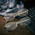 thumbnail image 2 of Classic Metal Frame Reading Glasses for Men Women, Lightweight Eyeglasses for Daily Reading and Work, 2 of 5