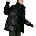 thumbnail image 1 of Chaquetas para mujer Prendas de abrigo Abrigo con cremallera de invierno de imitación Chaquetas largas y sólidas Abrigos de bolsillo Odeerbi ODB-3, 1 of 5