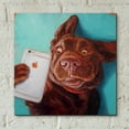 thumbnail image 6 of Epic Art 'Dog Selfie' by Lucia Heffernan, Acrylic Glass Wall Art, 12"x12", 6 of 8