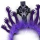 thumbnail image 2 of Diadema de mano fantasma con lápida de Halloween, accesorios para fiesta de graduación y Festival peludo (púrpura), 2 of 3