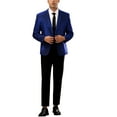 thumbnail image 2 of INSPIRE CHIC Shiny Sport Coats for Men's One Button Single Breasted Wedding Party Blazers Navy Blue S, 2 of 4