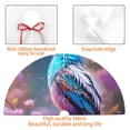 thumbnail image 4 of Rateoe Beautiful Flower Blue Bird Print Christmas Tree Skirt 48" for Xmas Holiday New Year Party Circle Tree Mat Ornaments Decoration, 4 of 7