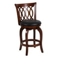 thumbnail image 2 of Pemberly Row Faux Leather Counter Stool in Dark Cherry & Black - Set of 3, 2 of 5