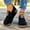 #430-Black, variant on Women's Retro Casual Mules – New Style with Solid Color, Round Toe, Lace Detailing, Wedge Heel and Platform Sole for Daily Fashion Wear