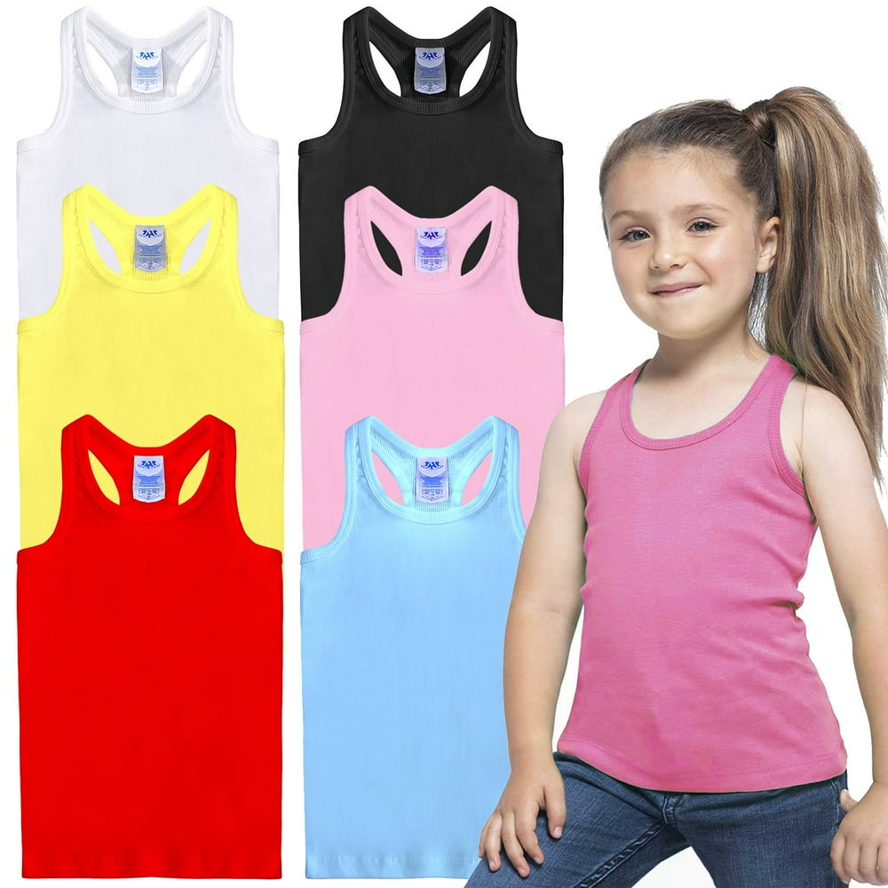 Basico 6 Pack Toddler Tank Tops Girls Assort 1 Tank Top Pack