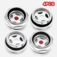 thumbnail image 3 of HUGFEGWE 4Pcs Air compressor Oil Sight Glass 1 Inch NPT Oil Liquid Level Gauge Male Threaded Aluminum Alloy Oil Indicator Window For Air Compressor Gearbox Tan CJB91-55240, 3 of 7