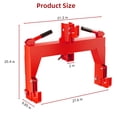 thumbnail image 2 of Adaptateur d'Attelage Rapide à 3 Points, Adaptateur Robuste pour Récepteur d'Attelage de Remorque de 2 Pouces vers la Catégorie 1, Capacité de Levage de 3000 Lb, Réglable à 5 Niveaux, Rouge Vert Noir Orange, 2 of 7