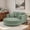 Green, variant on 54.7"W Oversized Curved Chaise Lounge with Storage Armrests and 2 Throw Pillows