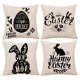 thumbnail image 4 of Wovilon Pillows Throw Pillows Easter Day Linen Pillowcase For Home Decoration 18X18 Inches, 4 of 4