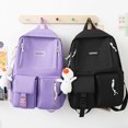 thumbnail image 3 of Pack Viaje 4 piezas Mochila de lona Combo Set Mochilas escolares con bandolera Caja de lápices Mochi Tomshoo  Pack Viaje, 3 of 7
