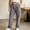 Gray, variant on Sevevn Women's Fall Ribbed-Knit Mid-Rise Straight-Leg Cargo Pants Elastic Drawstring Multi-Pocket Casual Pants