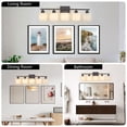 thumbnail image 4 of Miniyam 31.5 in 5 Light Black Vanity Light for Bathroom, Wall-Mounted Fixtures Over Mirror, E26, No Bulbs Included, 4 of 8