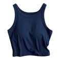 thumbnail image 6 of Women's Sleeveless Ribbed Knit Tank Top with Built-In Bra, Stretchy Camisole for Yoga, Workouts, and Casual Wear, 6 of 7