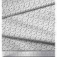 thumbnail image 3 of Soimoi Black Cotton Voile Fabric Uneven Dot Brush Stroke Printed Craft Fabric by the Yard 42 Inch Wide, 3 of 3