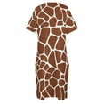 thumbnail image 4 of Giraffe print pattern Loose Pocket Dress women"s summer jumpsuit long dresses for women wedding dresses for woman prom dresses, 4 of 6