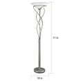 thumbnail image 3 of Lite Source Majesty Torchiere Lamp in Satin Steel/Cloud Color, 3 of 3