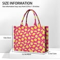 thumbnail image 3 of Large Capacity Tote Bag,Yellow Lemon Fruit Slices Pink Pattern Handbag Fashion Luxury Tote Bag,15.7"x13"x 5.1" Inches,Laptop Compatible, 3 of 6