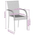 thumbnail image 4 of vidaXL Stackable Outdoor Chairs 4 pcs Grey Poly Rattan, 4 of 5