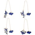 thumbnail image 1 of 4pcs Small Metal Bookmarks Blue Whale Pendant Bookmarks Blue Book Clips Bookmarks Whale Bag Pendant Metal Bookmarks for Books, 1 of 8