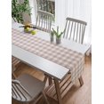 thumbnail image 4 of Qucyy Table Runner - 13 x 72 Inch, Buffalo Check Table Runner Machine Washable Table Table Decoration (Brown and White Check) Brown and White Check, 4 of 5