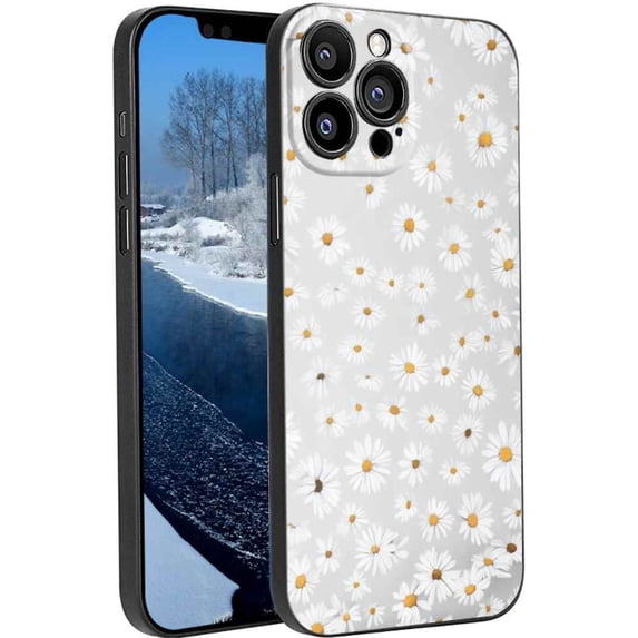 Daisies-Floral-181 Phone Case, Degined for iPhone 13 Pro Max Case Men Women, Flexible Silicone Shockproof Case for iPhone 13 Pro Max
