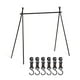 thumbnail image 1 of Estante para Acampar YUNYI BRAND Aleación de Aluminio Plegable Negro con 6 Ganchos, 1 of 8