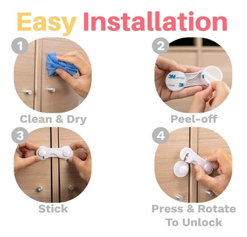 Applicable to 10 Pieces Child Safety Lock, Drawer for Children