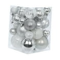 thumbnail image 2 of 36 adornos navideños para árbol de Navidad, colgantes y bolas navideñas para regalo de Navidad. Blanco plateado, 2 of 9