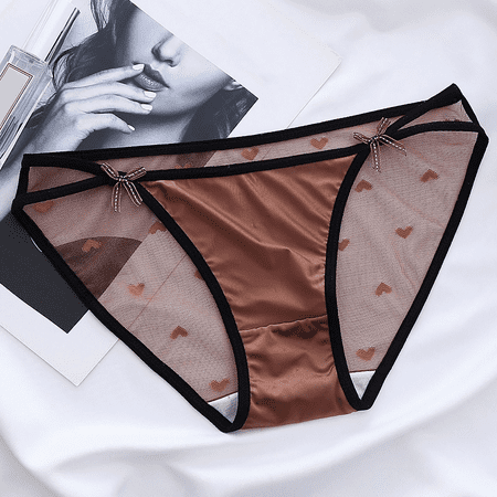 Fulorrnie Underwear for Women Comfort Hipster Seamless Breathable Panties Cute Elastic Waist Stretchable Ventilated Panty  Coffee  M