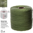 thumbnail image 3 of The Beadsmith S-Lon Bead Cord – .5 mm Twisted Nylon Cord, 4 Spools, Olivine Color, TEX210, 77 Yards, 3 of 6