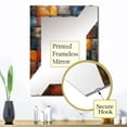 thumbnail image 3 of Designart "Harmony of Geometric Brown Abstract Tiles I" Abstract Tile Oversized Wall Mirror - Modern Abstract Hallway Decorative Wall Mirrors - Multiple Color Options, 3 of 6