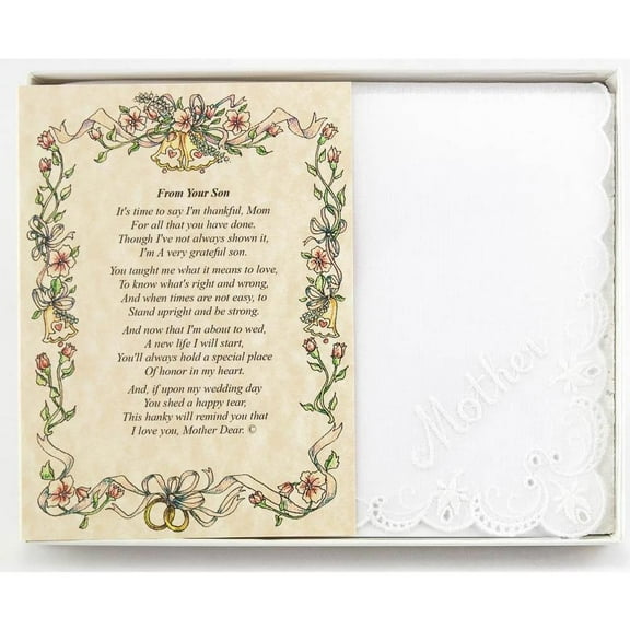 From the Groom to his Mother Wedding Handkerchief