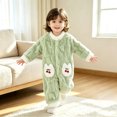 thumbnail image 5 of Maqroz Cute Girls Boys Fuzzy Fleece Snowsuit Winter Warm Romper Long Sleeve Hooded Onesie Outerwear Daily Wear Toddler Clothes with Animal Pockets, 5 of 8