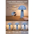 thumbnail image 2 of Better Homes & Gardens 9.5" Blue Dome Rechargeable LED Portable Lamp with Dimmable Touch Sensor, 2 of 6