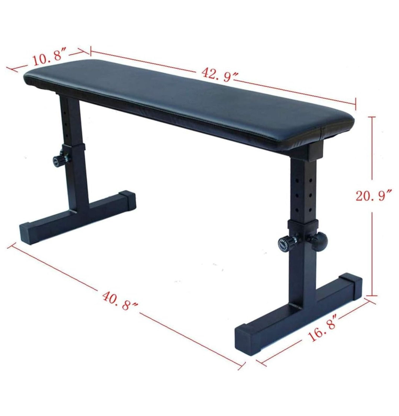 Height Adjustable Utility Flat Weight (Black)