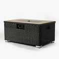 thumbnail image 6 of Resenkos 32-inch Fire Pit Table with Tank Cover, 50,000 BTU Rectangular Steel Design - Dark Gray, 6 of 16