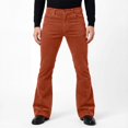 thumbnail image 1 of Ceisia Men's Trendy Solid Color Gift Fleece Button Wide Leg Flare Pants with Daily Pockets, 1 of 9