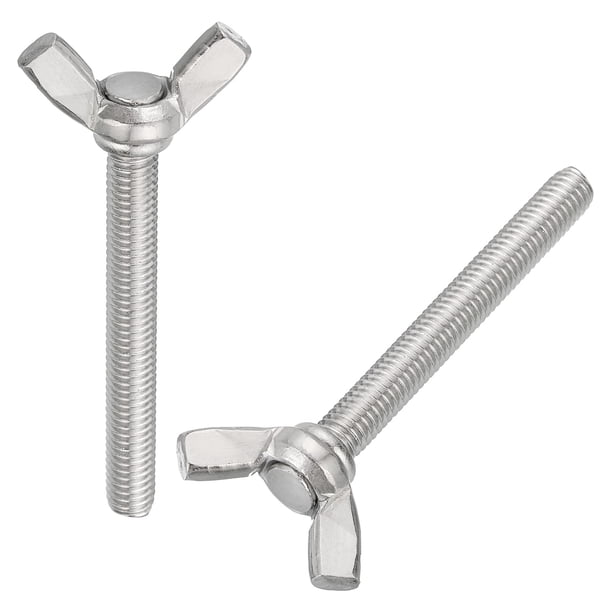 Tornillos mariposa con ala M6-1x50mm, 304 tornillos de acero inoxidable, paquete de 20
