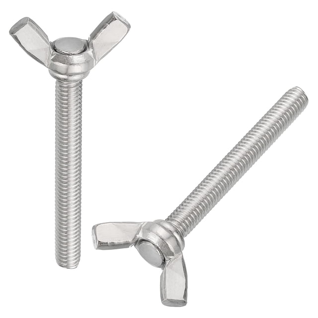 Tornillos mariposa con ala M6-1x50mm, 304 tornillos de acero inoxidable, paquete de 20