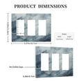 thumbnail image 3 of Blue Marble Modern Luxury Switch Cover Decorative Wall Plate 3-Gang Screwless Standard Size, 3 of 5