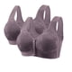 thumbnail image 1 of Karight 2-Pack Bras for Women Front Closure No Underwire Comfort Senior Wireless Front Snap Embroidered Lace Everyday Bra, 1 of 3