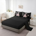 thumbnail image 5 of Feelyou Coffee Cup Child Bedding Comforter Set 7pcs, Girly Princess Bow-tie Queen Bedding Sets, Kawaii Pink Fashion Reversible Queen Sheet Sets, Ultra Soft Bedroom Decor, 5 of 8