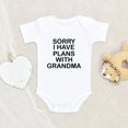 thumbnail image 2 of Newborn Baby Clothes Sweet Infant Baby Onesie Adorable Plans With Grandma Baby Onesie Unisex Baby Onesie Baby Shower Gift, 2 of 4