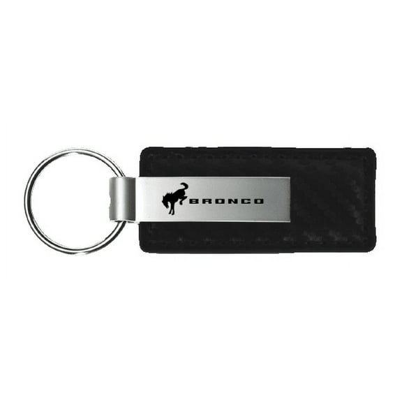Ford Bronco 2020 Carbon Fiber Leather Key Chain (Black)