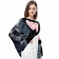 thumbnail image 4 of Bats Chic Chiffon Hair Scarf for Women - 180*73 (70.86*28.7in) Translucent Silk Wrap - Light and Breathable Fashion Headband Accessory, 4 of 6