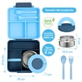 thumbnail image 2 of Lonchera para niño tipo omiebox incluye tarro, bento box c 4 compartimentos modulables de gran capacidad, lunch box con sellado hermético anti-fugas, caja de almuerzo BPA Free, 2 of 10