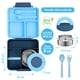 thumbnail image 2 of Lonchera para niño tipo omiebox incluye tarro, bento box c 4 compartimentos modulables de gran capacidad, lunch box con sellado hermético anti-fugas, caja de almuerzo BPA Free, 2 of 10